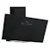 Neff D85ICN1S0B N70 80cm Angled Chimney Hood in Black Glass 4 Speed Fan