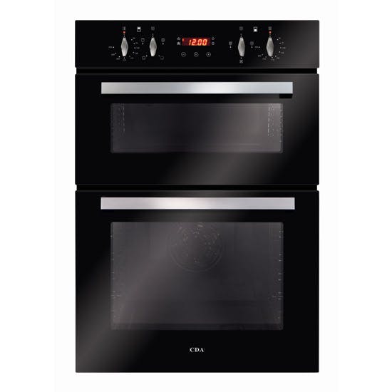 CDA DC940BL 60cm BuiltIn Double Electric Fan Oven in Black