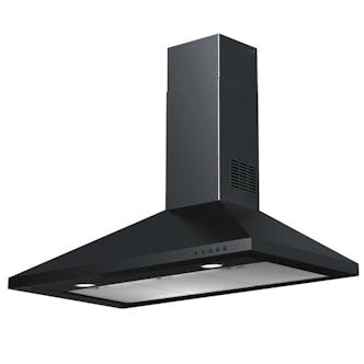 DeLonghi DCH900BL 90cm Chimney Hood in Black 3 Speed Fan B Rated