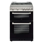 New World DF600MD 60cm Double Oven Dual Fuel Cooker in Silver
