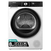 Hisense DH3S802BW3 8kg Heat Pump Condenser Dryer in White A+++ Rated Conne