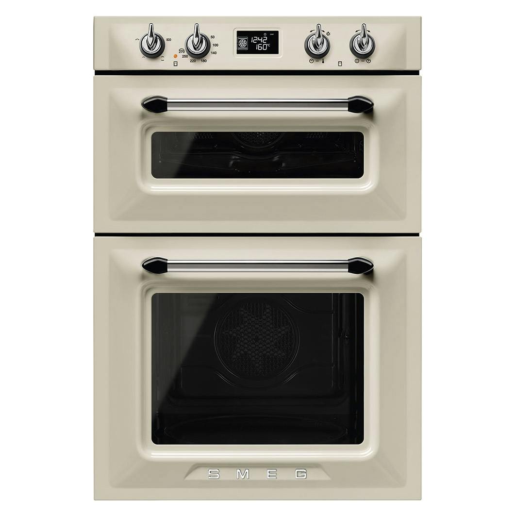 Smeg DOSF6920P1 60cm Victoria Built-In Double Oven in Cream