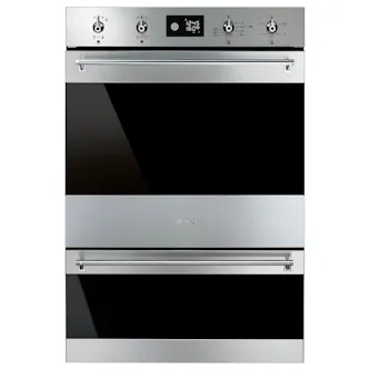 Smeg DOSP6390X 60cm Classic Built-In Double Oven St/Steel Dark Glass