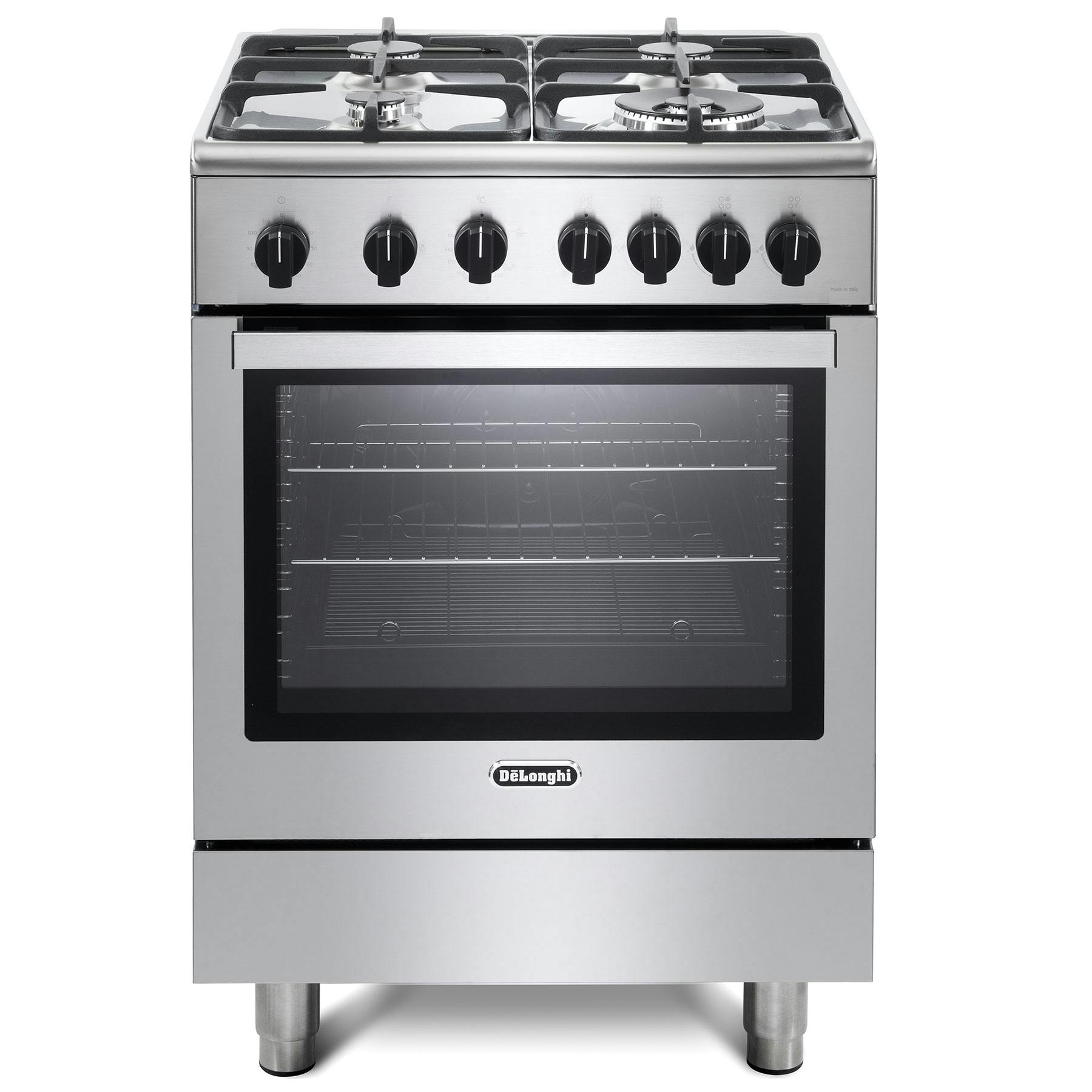 DeLonghi DSC626G 60cm Modern Single Cavity Gas Cooker in St Steel