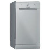 Indesit DSFE1B10S 45cm Slimline Dishwasher Silver 10 Place F Rated