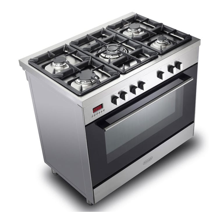 delonghi 90cm gas range cooker