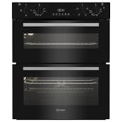 Indesit DUI10DB Built Under Electric Double Oven in Black Easy Clean En