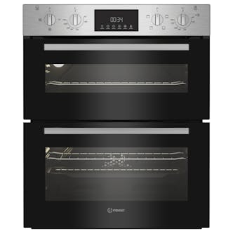 Indesit DUI10DIX Built Under Electric Double Oven in Stainless Steel Eas