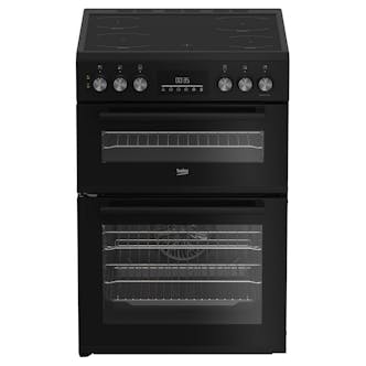 Beko EDC6731K 60cm Double Oven Electric Cooker in Black Ceramic Hob