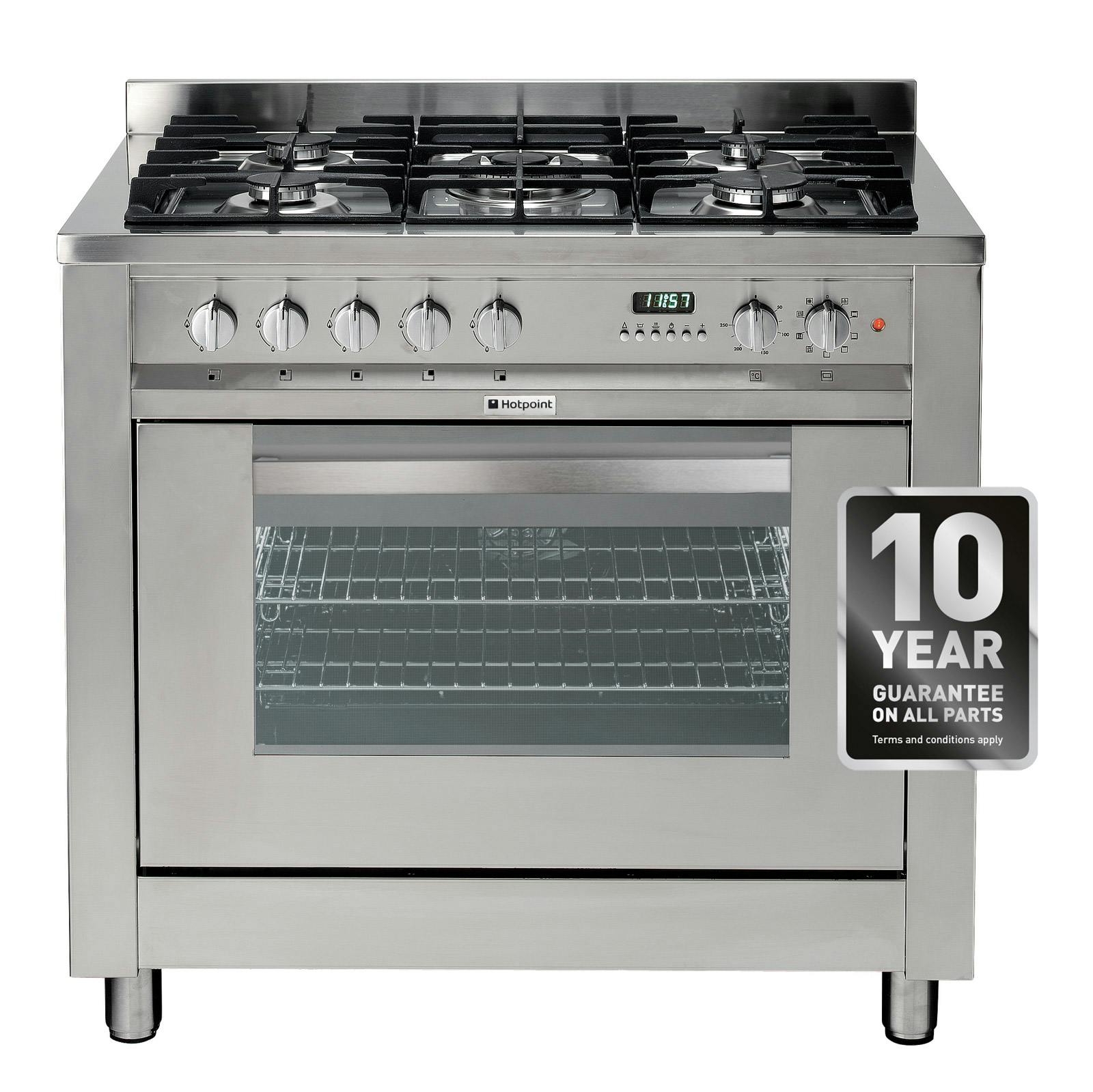 Hotpoint Eg900xs 90cm Dual Fuel Range Cooker In Stainless