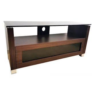  ELECAB-1250W Elegance Cabinet 1250mm TV Stand in Walnut with Glass