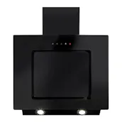 CDA EVA60BL 60cm Angled Chimney Hood in Black 3 Speed Fan