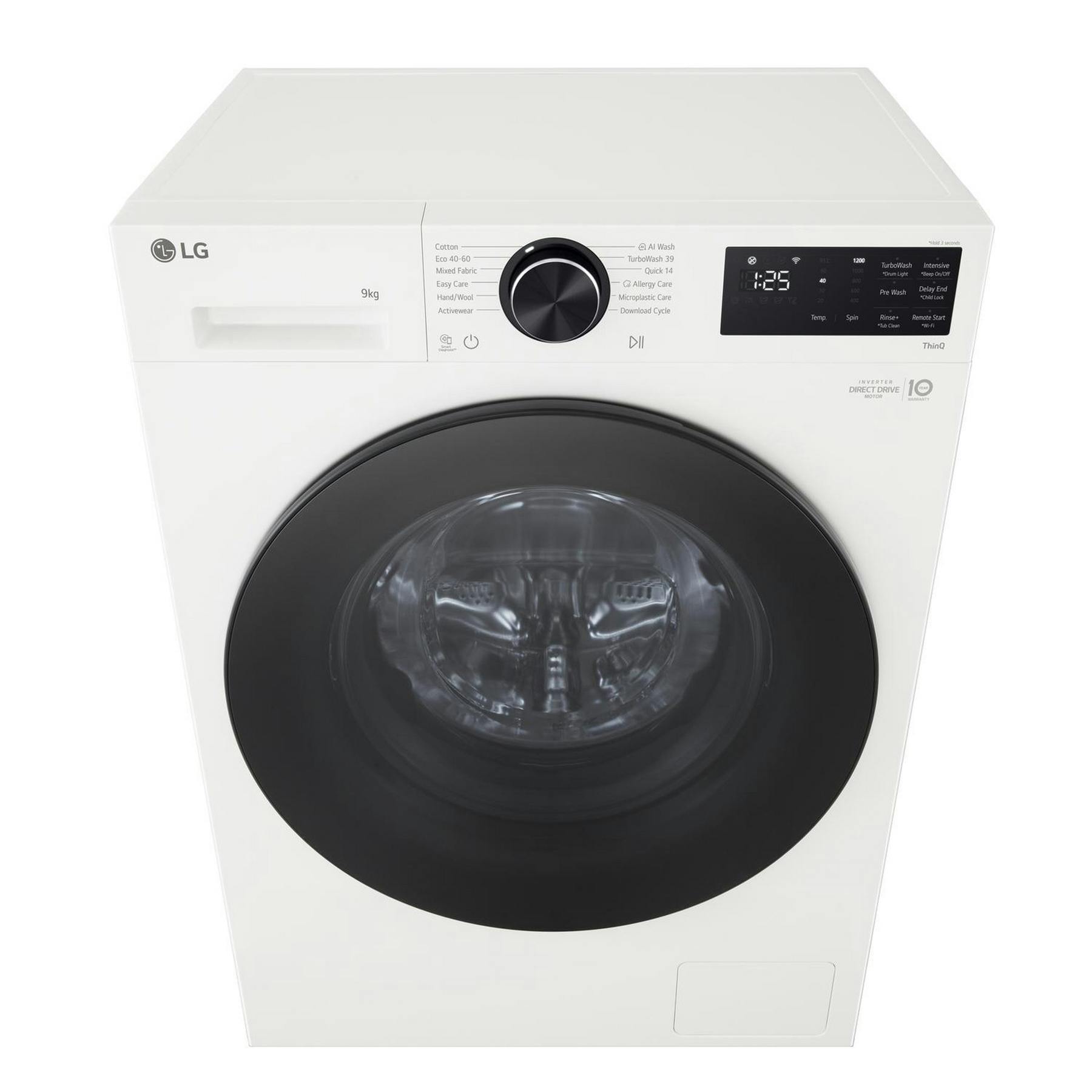 LG F2X50S9TWB 9kg 1200 Spin Washing Machine in White A Rated