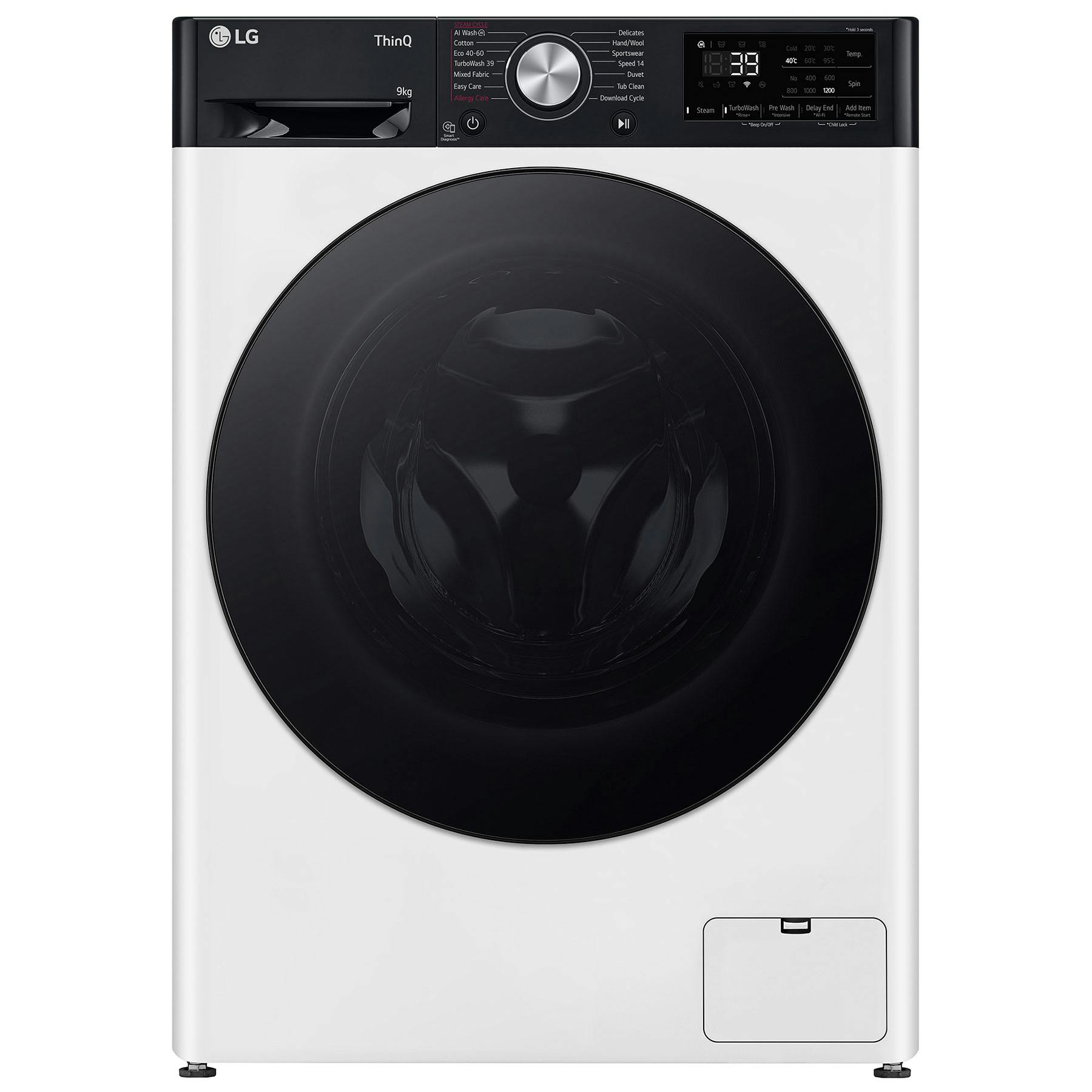 LG F2Y709WBTN1 Washing Machine in White 1200rpm 9kg A