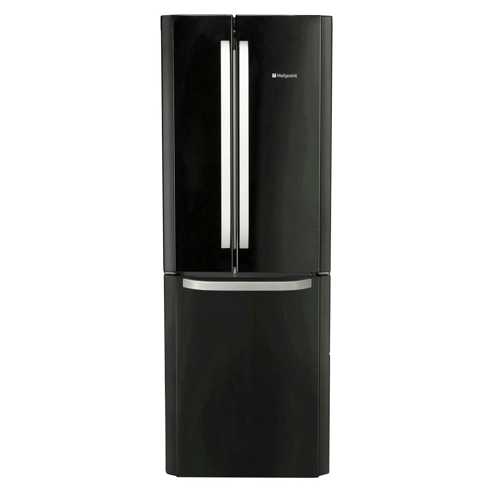Hotpoint Ffu3d 1k 70cm 3 Door Frost Free Fridge Freezer In Black 1 96m F