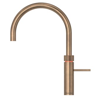 Quooker FNRPTB Fusion Round Spout Boiling Water Tap in Patinated Brass