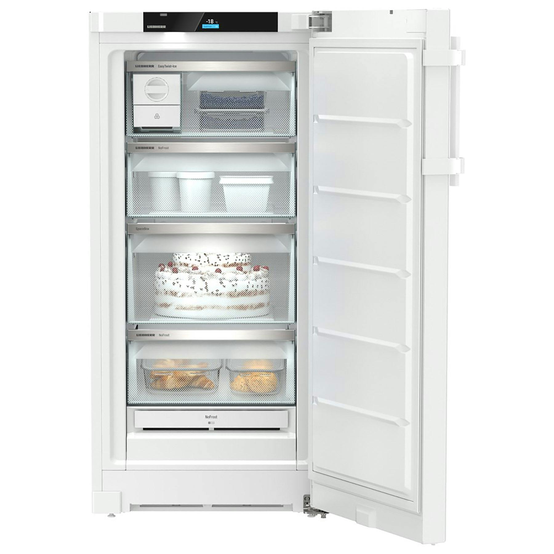 Liebherr FND4254 60cm Tall NoFrost Freezer in White 1.25m D Rated 161L