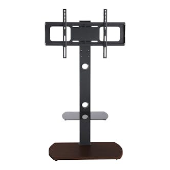  FS1-BLK Pedestal Floor Stand with Shelf in Black