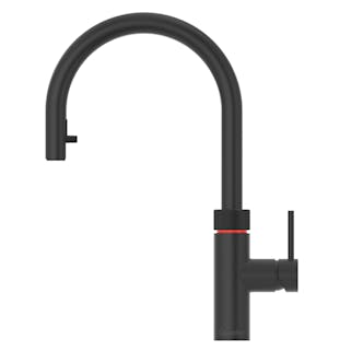 Quooker FXRBLK Flex Round Spout Boiling Water Tap with Flexible Pull O