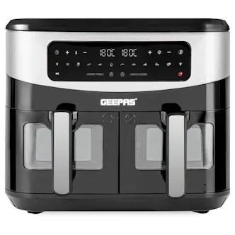 Geepas GAF37525 9L XL Dual Zone Digital Air Fryer with Visual Window -