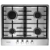 Samsung GN641FFXD 60cm 4 Burner Gas Hob in Stainless Steel Cast Iron Pan