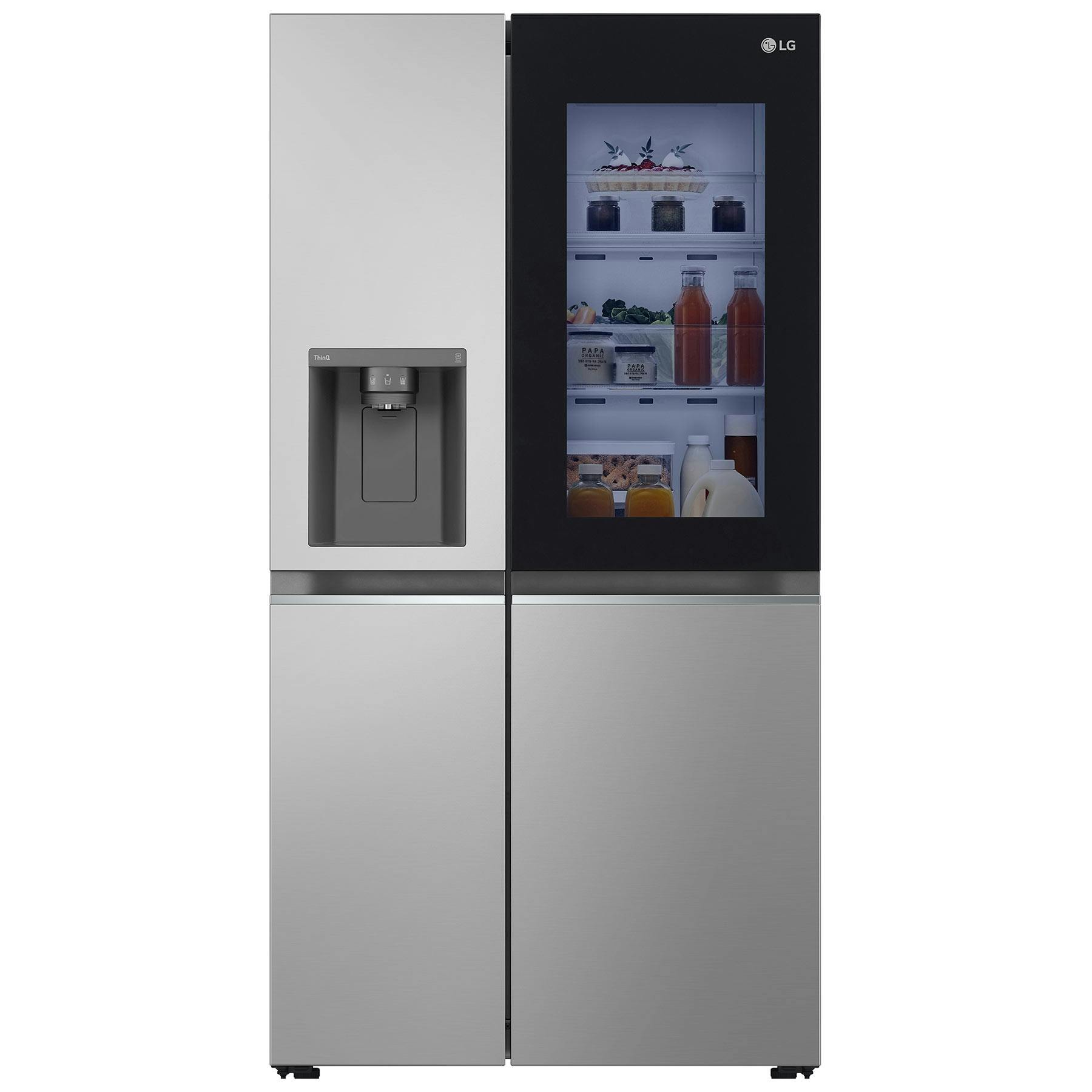 LG GSGV81PYLL InstaView American Fridge Freezer in Prime Silver with Ice Water Non Plumbed Frost Free
