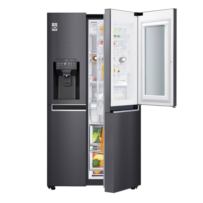 Lg Gsx960mccz Instaview American Frost Free Fridge Freezer Black I W