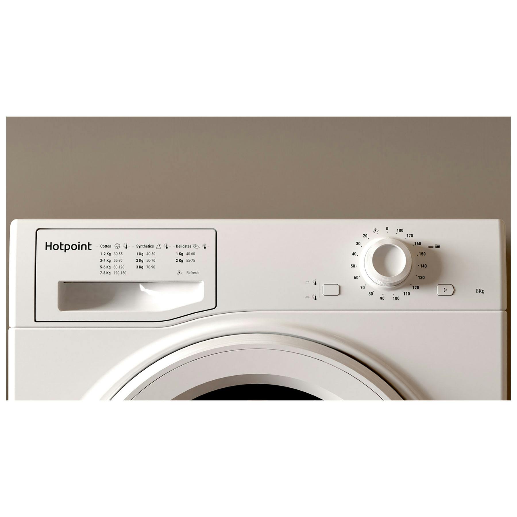 Hotpoint H2D81WUK 8kg Condenser Dryer In White B Rated Reverse