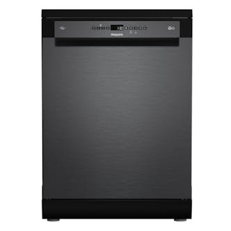 Hotpoint H8FHP51BSUK 60cm Dishwasher in Black Steel Place Setting B Rated