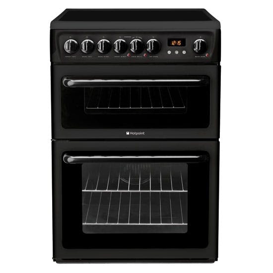 black electric cooker ceramic hob