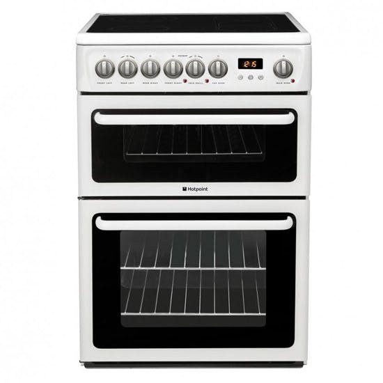 freestanding double oven with ceramic hob