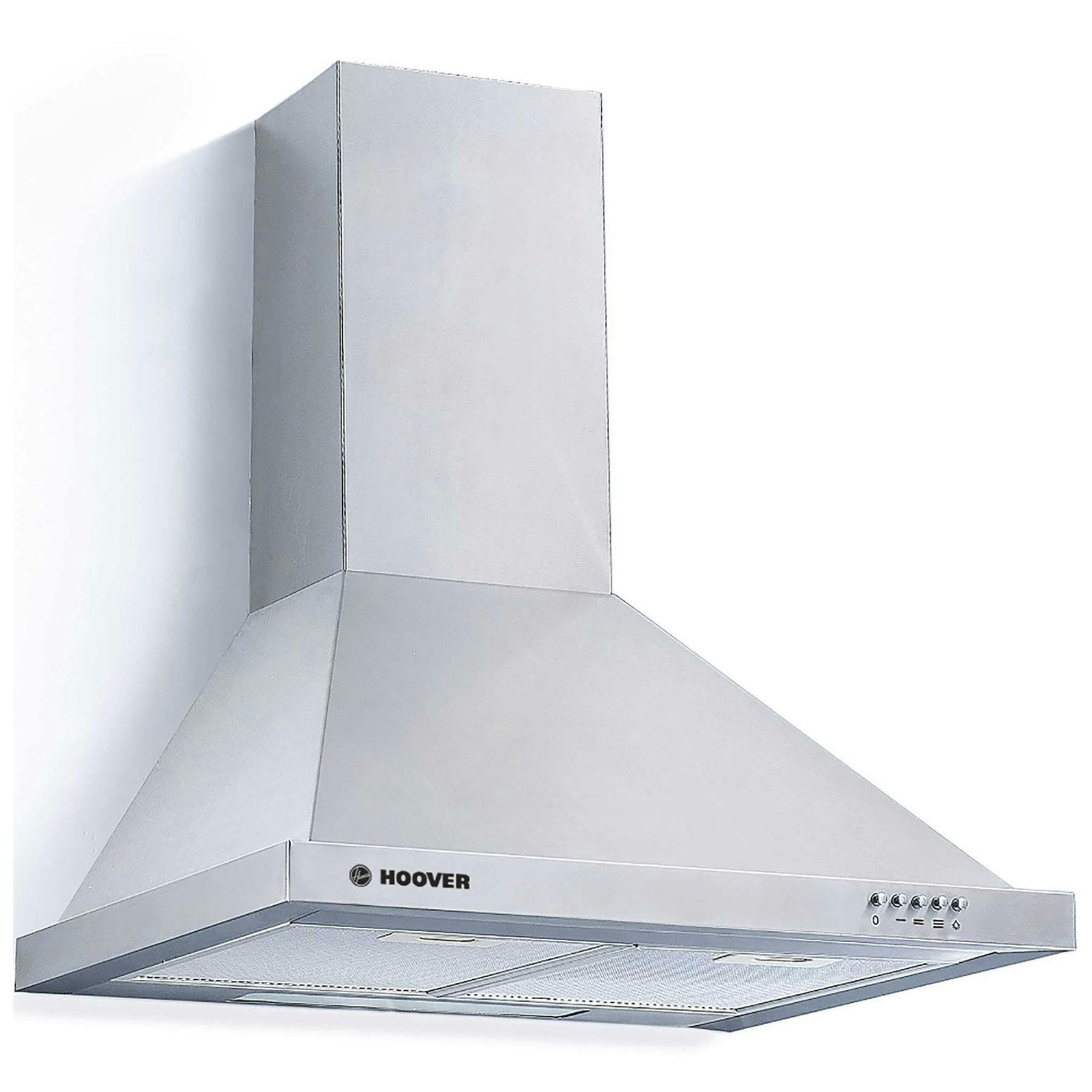 Hoover HCE160X 60cm Chimney Hood in St Steel 3 Speed Fan C Rated