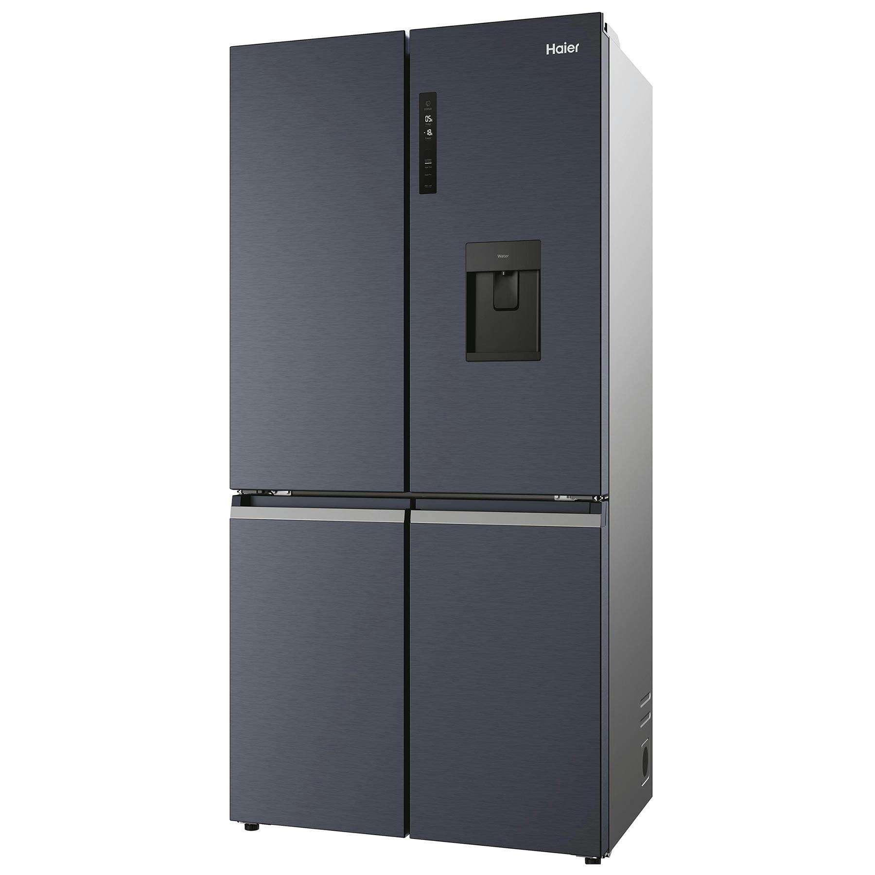 Haier HCR5919EHMB American Fridge Freezer in Brushed Black with