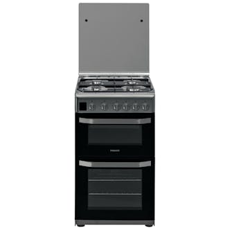 Hotpoint HD5G00CCX 50cm Double Oven Gas Cooker in St/St Catalytic Liners