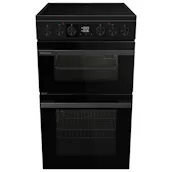 Hisense HDCEC5C10B 50cm Double Oven Electric Cooker in Black Ceramic Hob w