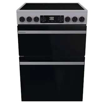 Hisense HDCEC6C20X 60cm Double Oven Electric Cooker in Stainless Steel Cer