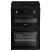 Hotpoint HDE6IDC2B1 60cm Double Oven Electric Cooker in Black Induction Hob