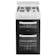 Hotpoint HDG5GCW 50cm Double Oven Gas Cooker with Glass Lid in White 59/