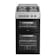 Hotpoint HDG5GCX 50cm Double Oven Gas Cooker with Glass Lid in Stainless