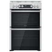 Hotpoint HDM67G9C2CX 60cm Double Oven Dual Fuel Cooker in St/Steel Gas Hob