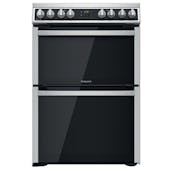 Hotpoint HDM67V8D2CX 60cm Double Oven Electric Cooker in St/St Ceramic Hob