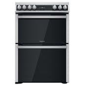 Hotpoint HDT67V9H2CX 60cm Double Oven Electric Cooker in St/St Ceramic Hob