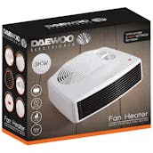 Daewoo HEA1176GE 3kW Flat Fan Heater with Thermostat in White
