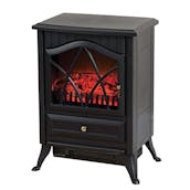Daewoo HEA1200GE 2.0kW Real Flame Effect Electric Stove Fire in Black