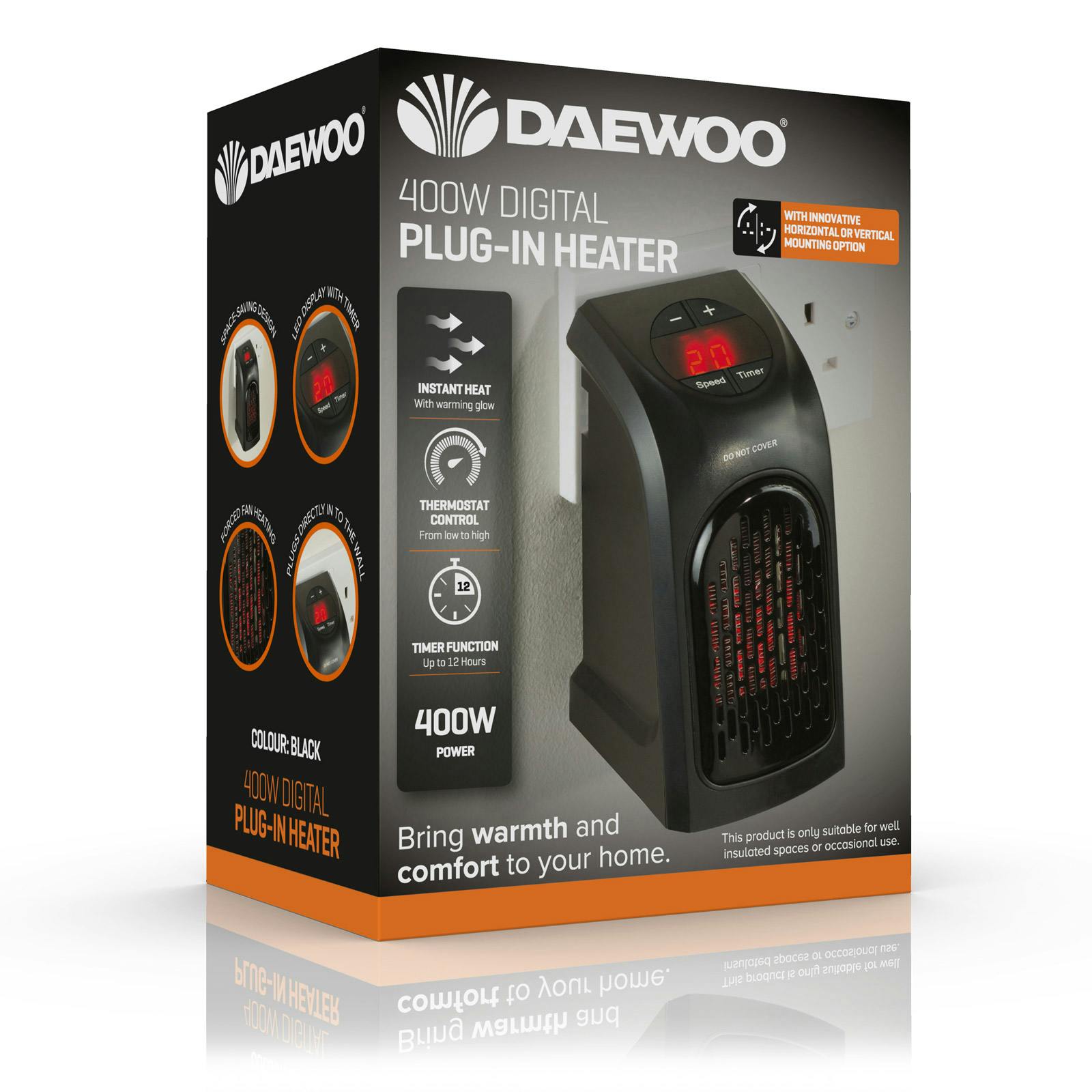 400W Digital Plug In Mini Heater Daewoo heater in BD2 Bradford for £10