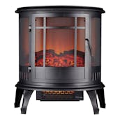 Daewoo HEA1574GE 1.9kW Curved Electric Stove Fire in Black