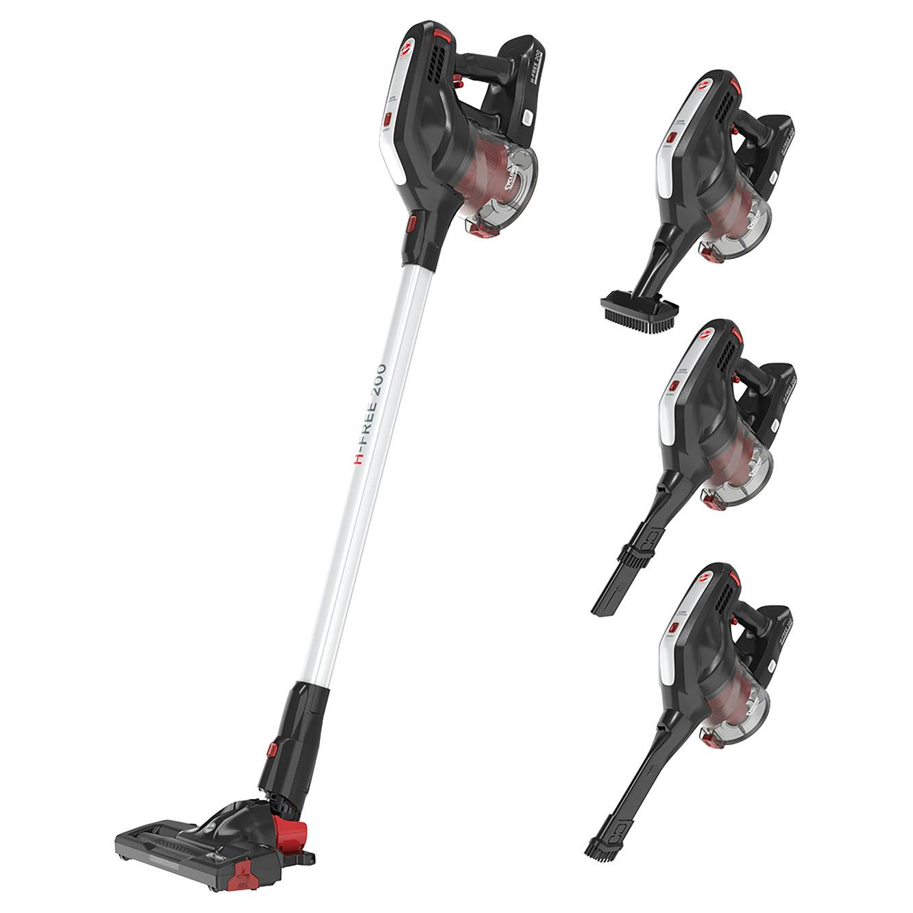 Hoover HF222RH Cordless Stick Vacuum Cleaner Titanium Black & Red