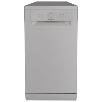 Hotpoint HF9E1B19SUK 45cm Slimline Dishwasher Silver 9 Place Setting F Rated