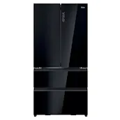 Haier HFR79F19DFGB FD 90 Series 7 American Fridge Freezer in Glass Inox Lo