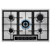 AEG HGB75420YM Series 6000 75cm 5 Burner Gas Hob in Stainless Steel wi
